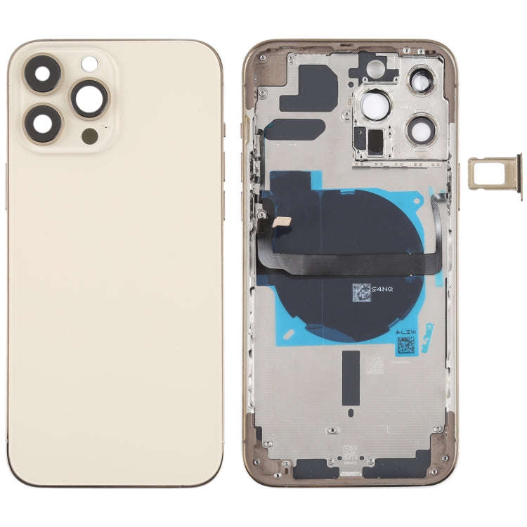 For iPhone 13 Pro Max Battery Back Cover with Side Keys & Card Tray & Power + Volume Flex Cable &...