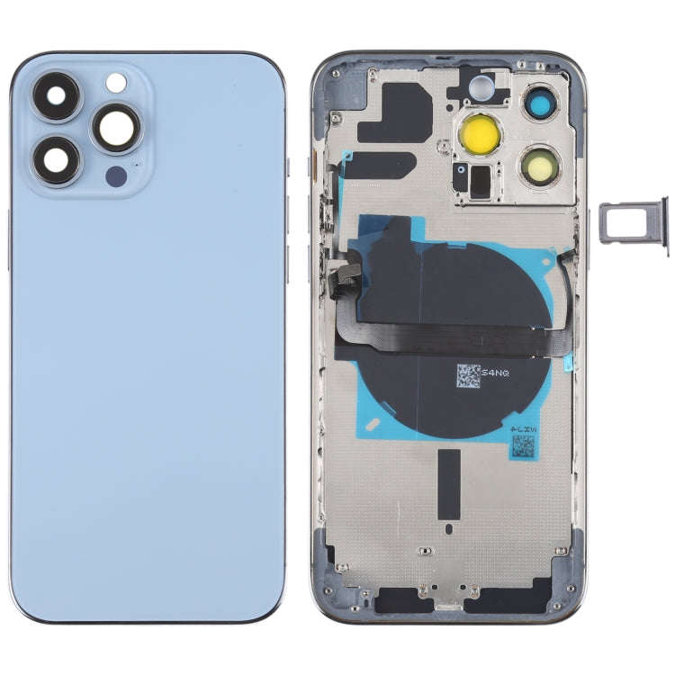 For iPhone 13 Pro Max Battery Back Cover with Side Keys & Card Tray & Power + Volume Flex Cable &...