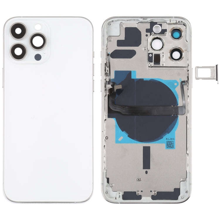For iPhone 13 Pro Max Battery Back Cover with Side Keys & Card Tray & Power + Volume Flex Cable &...