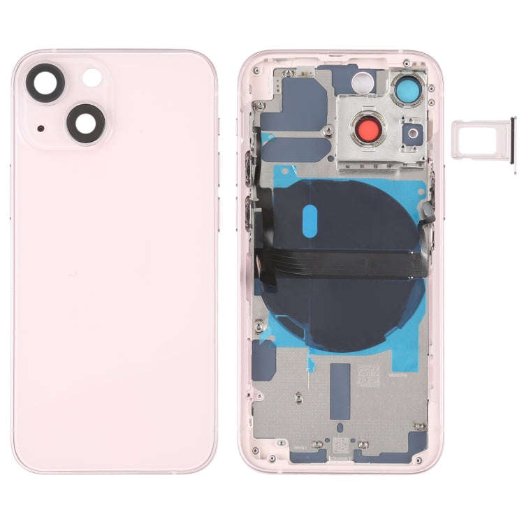 For iPhone 13 mini Battery Back Cover with Side Keys & Card Tray & Power + Volume Flex Cable & Wi...