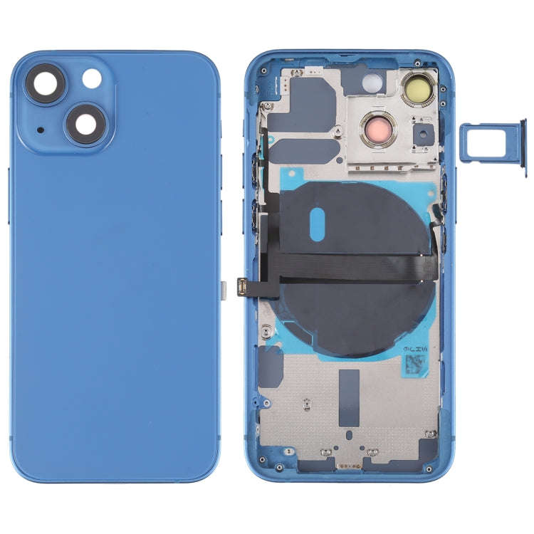 For iPhone 13 mini Battery Back Cover with Side Keys & Card Tray & Power + Volume Flex Cable & Wi...
