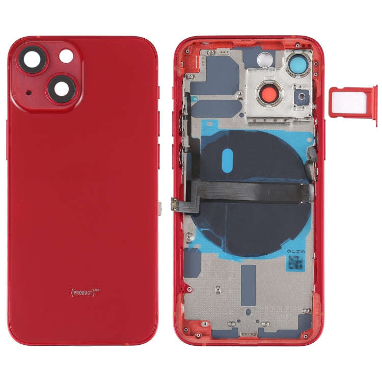 For iPhone 13 mini Battery Back Cover with Side Keys & Card Tray & Power + Volume Flex Cable & Wi...