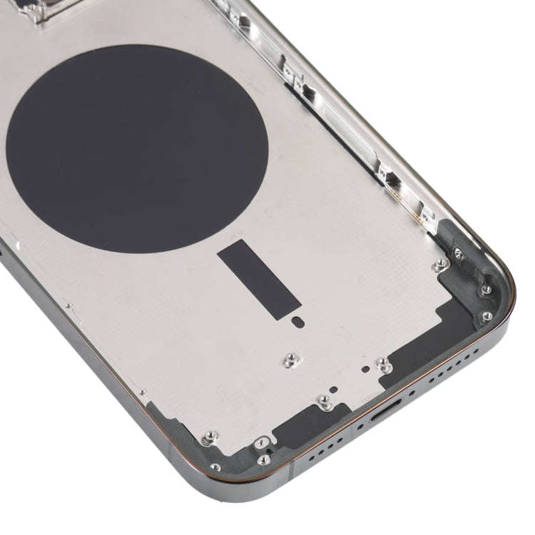 Back Housing Cover with SIM Card Tray & Side  Keys & Camera Lens for iPhone 13 Pro Max(Black)