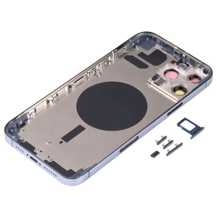 Back Housing Cover with SIM Card Tray & Side  Keys & Camera Lens for iPhone 13 Pro Max(Blue)