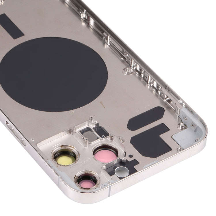 Back Housing Cover with SIM Card Tray & Side  Keys & Camera Lens for iPhone 13 Pro Max(White)