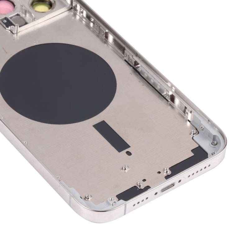 Back Housing Cover with SIM Card Tray & Side  Keys & Camera Lens for iPhone 13 Pro Max(White)