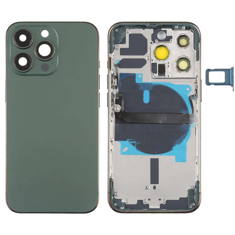 For iPhone 13 Pro Battery Back Cover with Side Keys & Card Tray & Power + Volume Flex Cable & Wir...