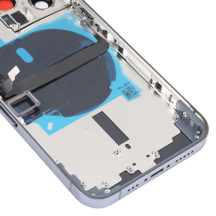 For iPhone 13 Pro Battery Back Cover with Side Keys & Card Tray & Power + Volume Flex Cable & Wir...