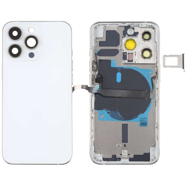 For iPhone 13 Pro Battery Back Cover with Side Keys & Card Tray & Power + Volume Flex Cable & Wir...