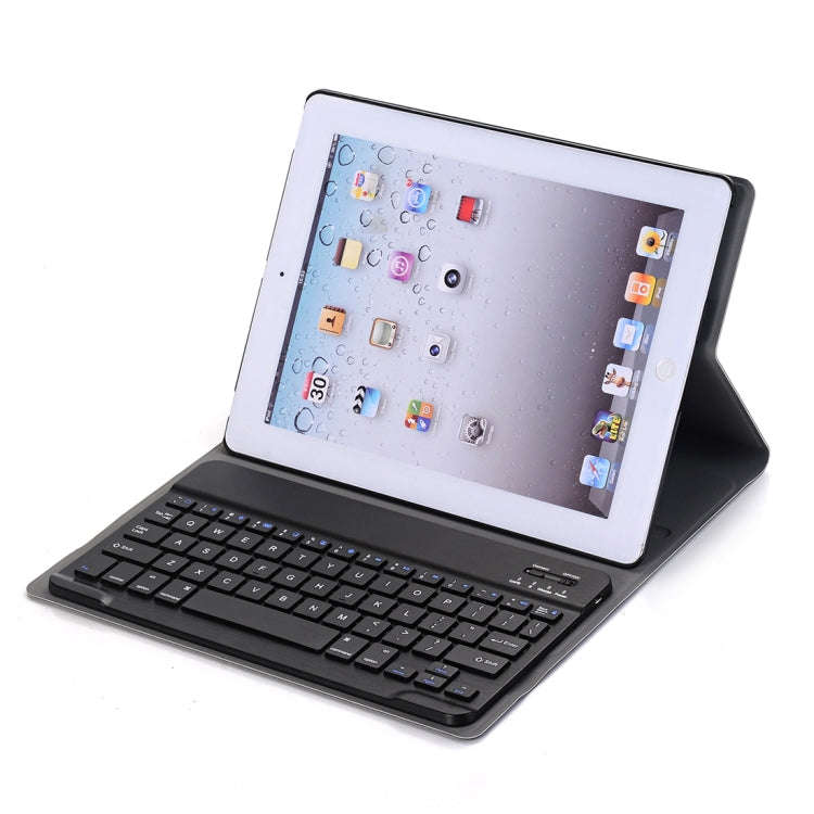 A02 for iPad 4 / 3 / 2 Universal Ultra-thin ABS Horizontal Flip Tablet Case + Bluetooth Keyboard(...