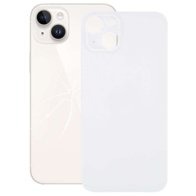 Easy Replacement Big Camera Hole Glass Back Battery Cover for iPhone 14(Silver)