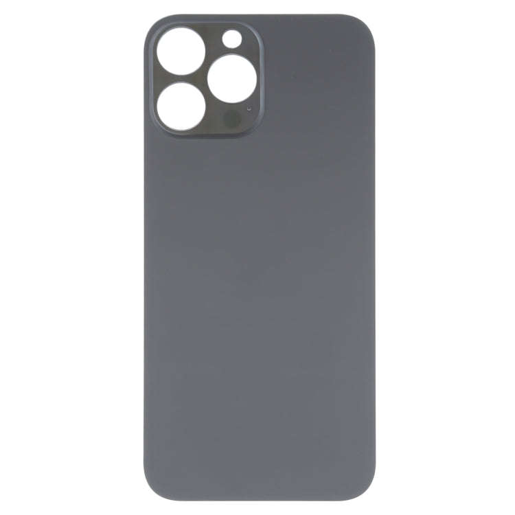 Easy Replacement Big Camera Hole Glass Back Battery Cover for iPhone 14 Pro Max(Black)