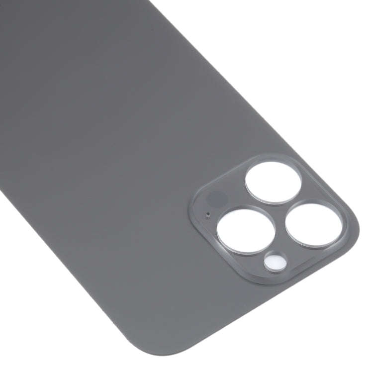 Easy Replacement Big Camera Hole Glass Back Battery Cover for iPhone 14 Pro Max(Black)