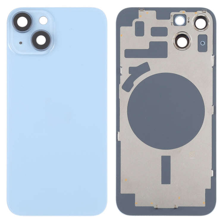 For iPhone 14 Back Housing Cover with Camera Lens(Blue)