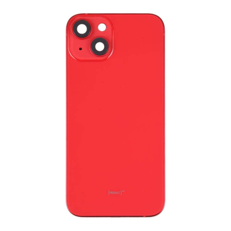 For iPhone 14 Battery Back Cover with Middle Frame / Side Keys(Red)