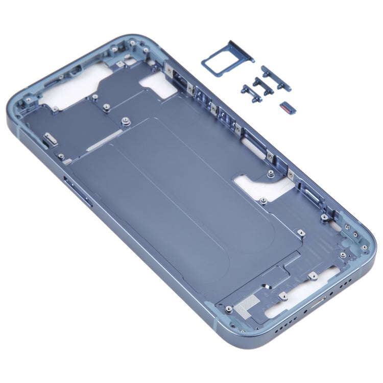 For iPhone 14 Middle Frame with Side Keys (Blue)