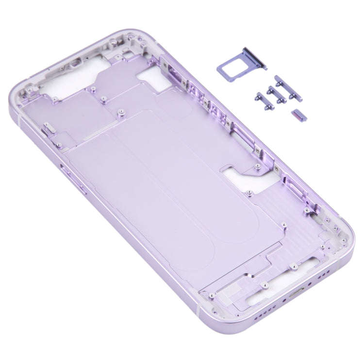 For iPhone 14 Middle Frame with Side Keys (Purple)