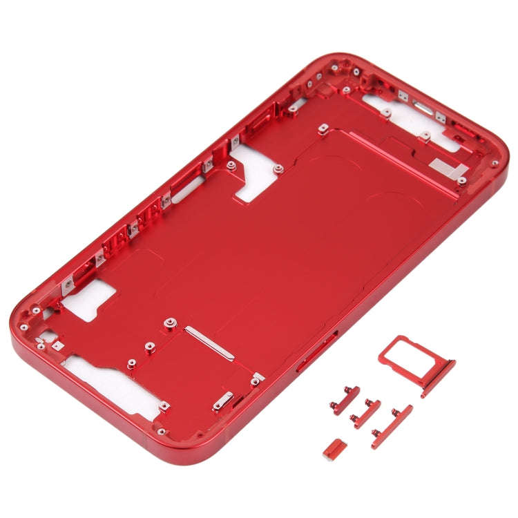 For iPhone 14 Middle Frame with Side Keys (Red)