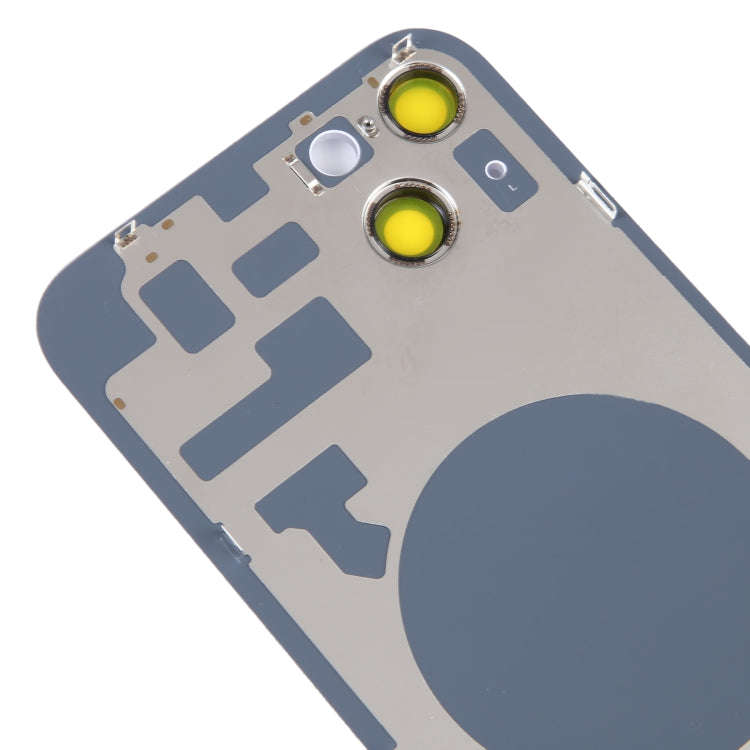Glass Battery Back Cover with Holder for iPhone 14(Purple)