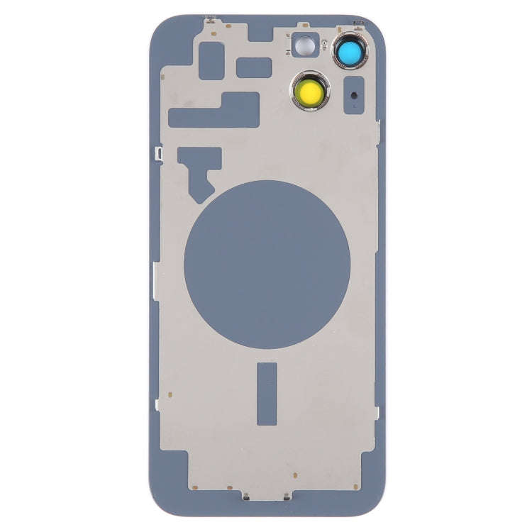 Glass Battery Back Cover with Holder for iPhone 14 Plus(Black)