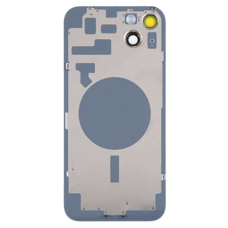 Glass Battery Back Cover with Holder for iPhone 14 Plus(Blue)