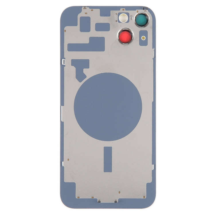 Glass Battery Back Cover with Holder for iPhone 14 Plus(Yellow)