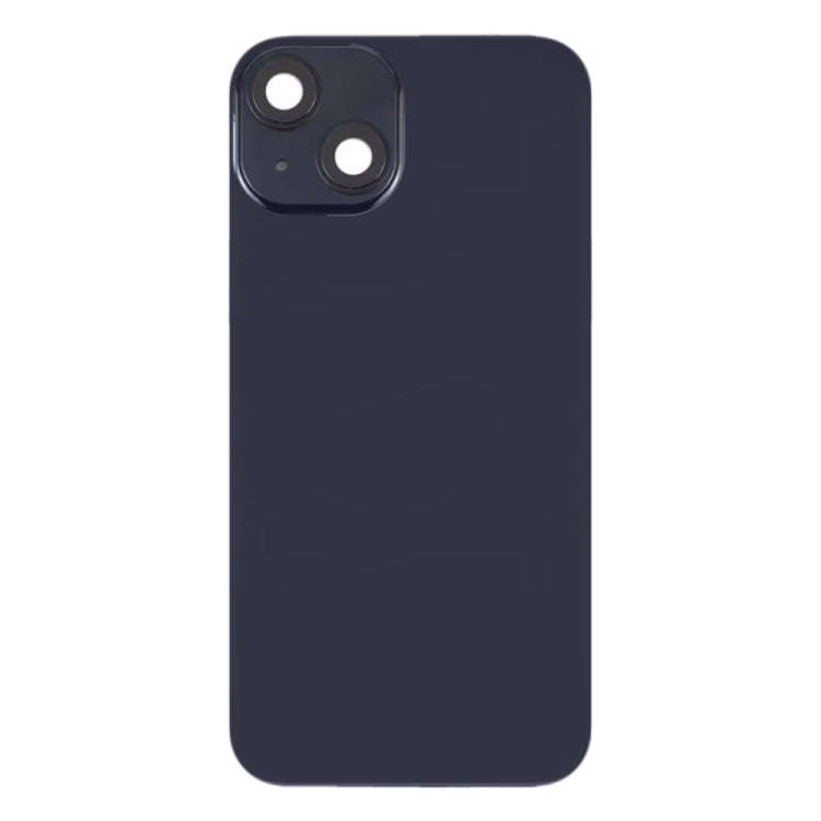 For iPhone 14 Glass Battery Back Cover with Flash Bracket + Wireless Charging Module(Black)