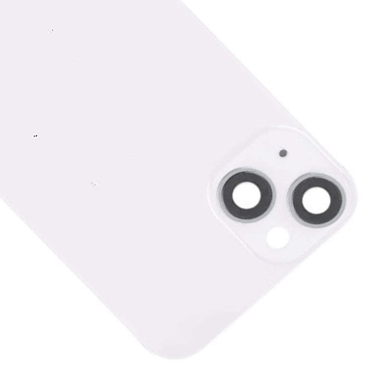 For iPhone 14 Glass Battery Back Cover with Flash Bracket + Wireless Charging Module(White)