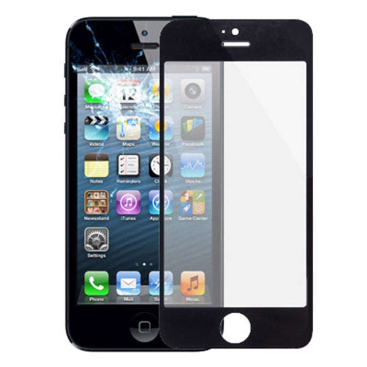 10 PCS for iPhone 5 & 5S Front Screen Outer Glass Lens(Black)