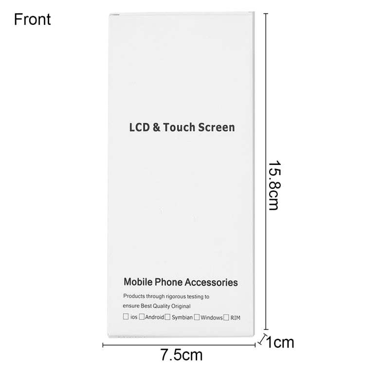 50 PCS Cardboard Packaging White Box for iPhone 5 LCD Screen