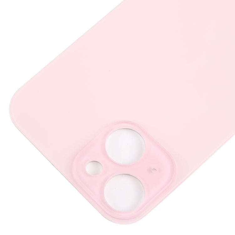 For iPhone 15 Glass Battery Back Cover(Pink)