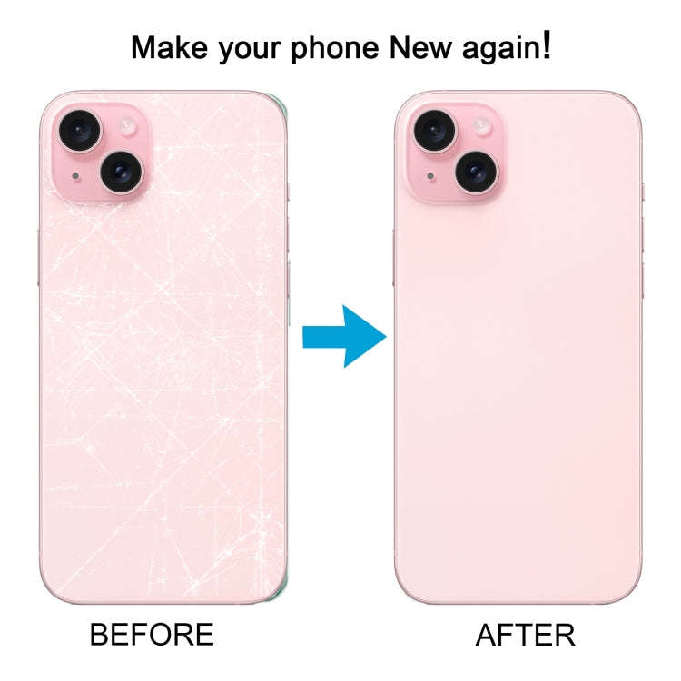 For iPhone 15 Glass Battery Back Cover(Pink)