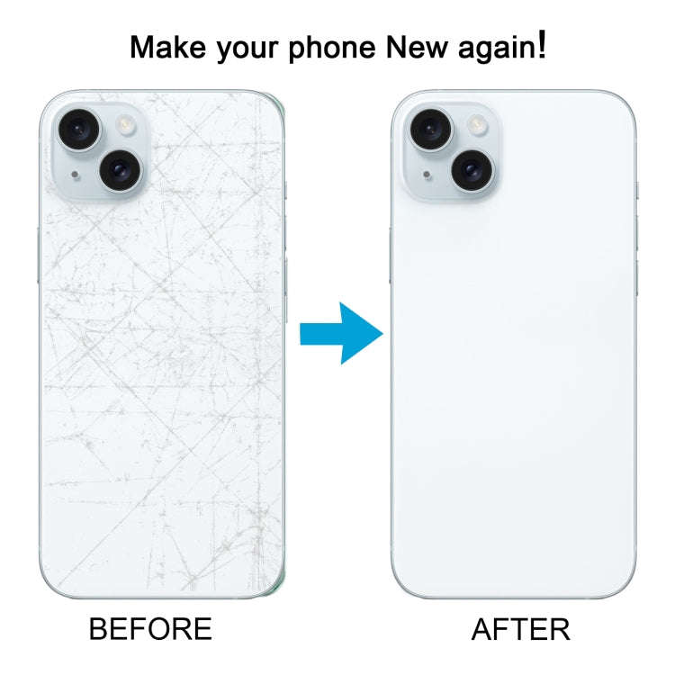 For iPhone 15 Glass Battery Back Cover(Blue)
