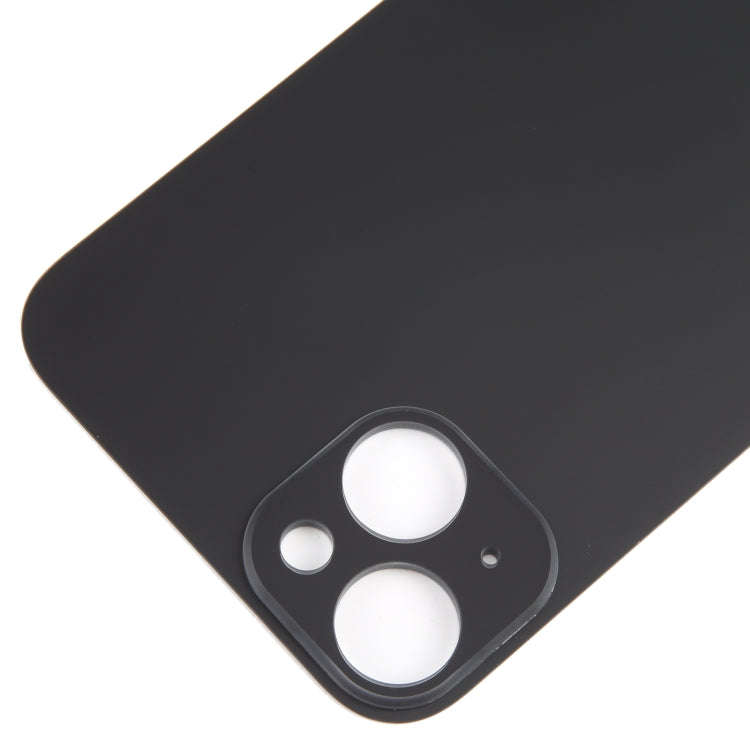 For iPhone 15 Plus Glass Battery Back Cover(Black)