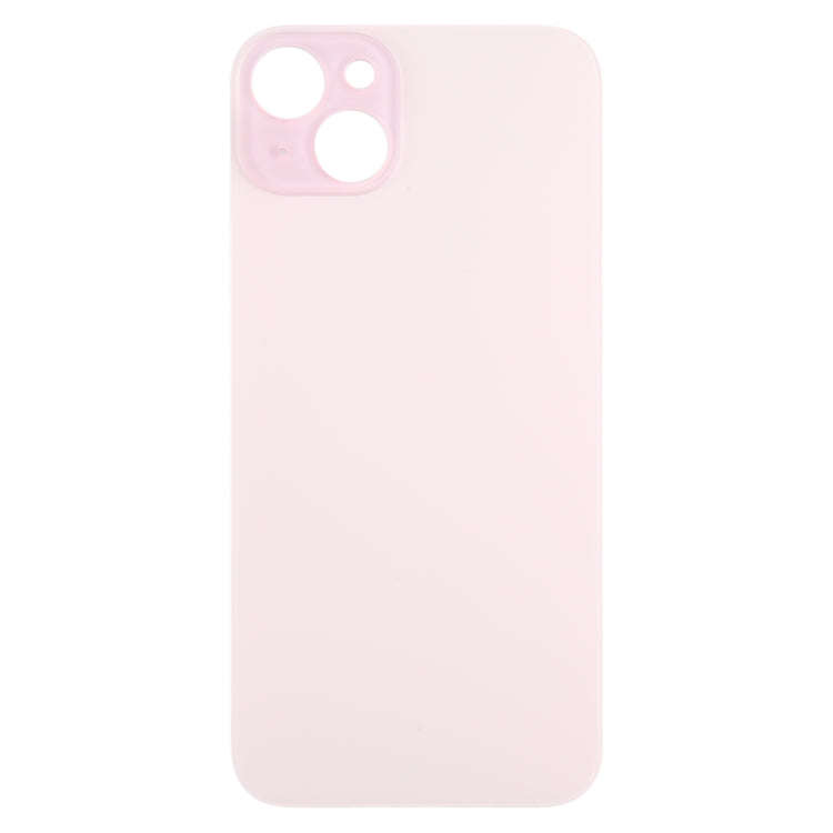 For iPhone 15 Plus Glass Battery Back Cover(Pink)