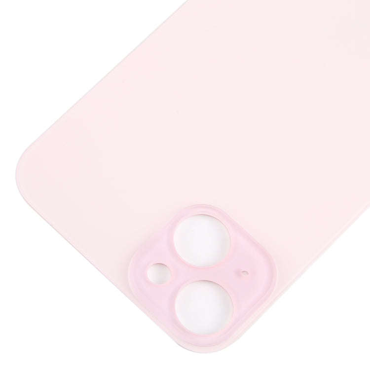 For iPhone 15 Plus Glass Battery Back Cover(Pink)