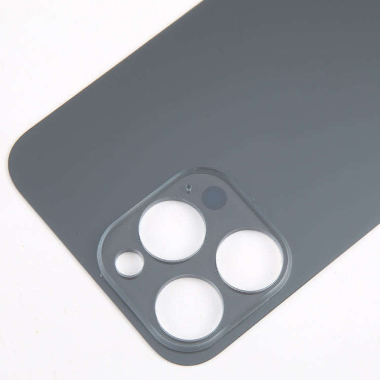 For iPhone 15 Pro Max Glass Battery Back Cover(Black)