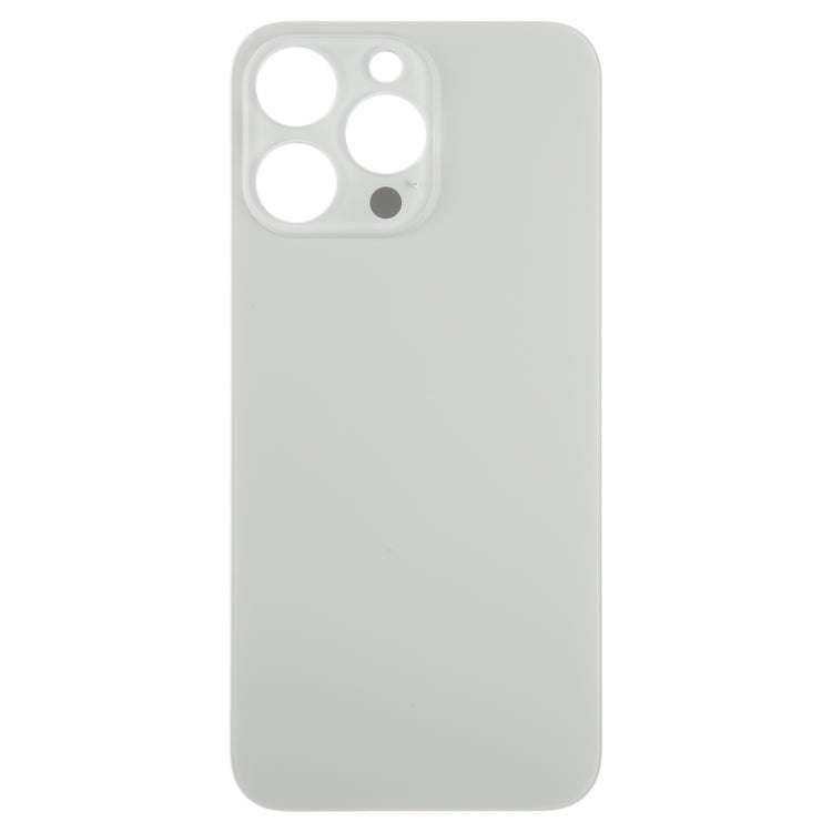 For iPhone 15 Pro Max Glass Battery Back Cover(Titanium)