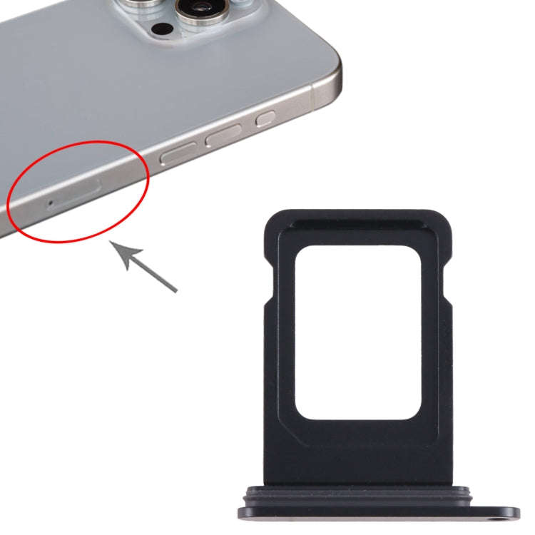 For iPhone 15 Pro SIM Card Tray (Black)