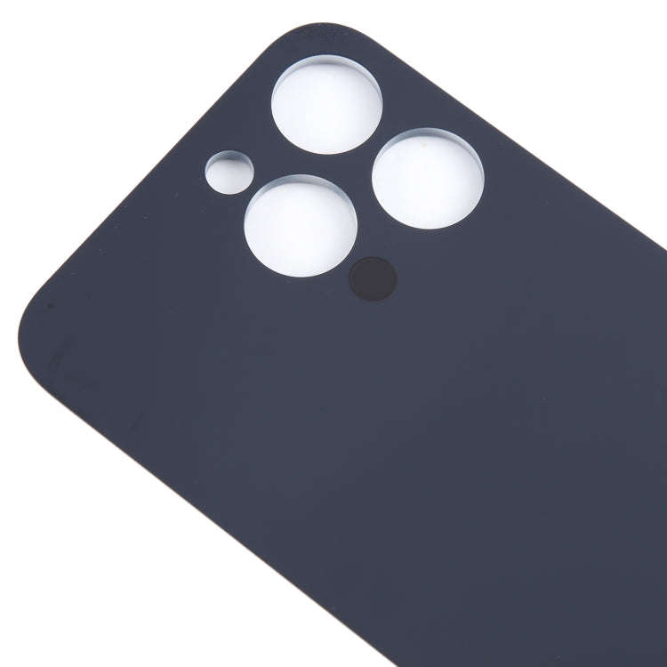 For iPhone 15 Pro Max Easy Replacement Big Camera Hole Glass Back Battery Cover(Blue)