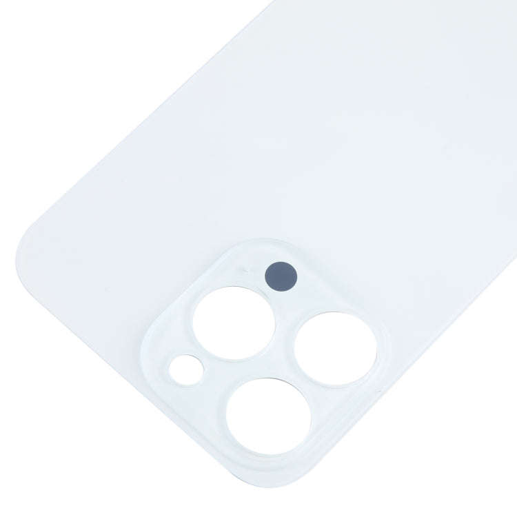 For iPhone 15 Pro Max Easy Replacement Big Camera Hole Glass Back Battery Cover(White)