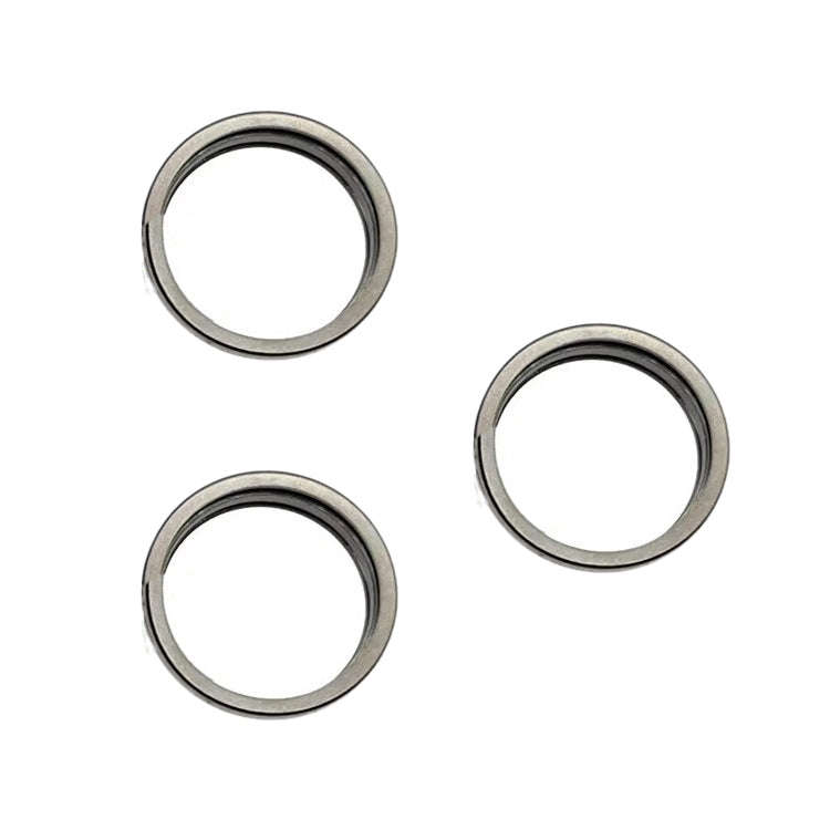 For iPhone 15 Pro / 15 Pro Max 3pcs/set Rear Camera Glass Lens Metal Outside Protector Hoop Ring ...