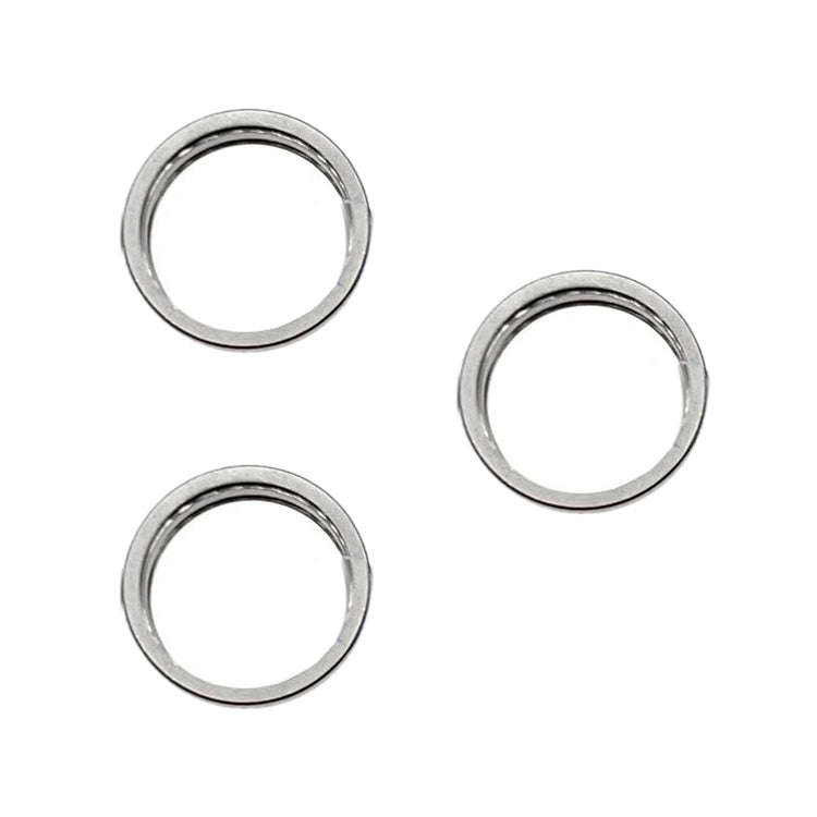 For iPhone 15 Pro / 15 Pro Max 3pcs/set Rear Camera Glass Lens Metal Outside Protector Hoop Ring ...