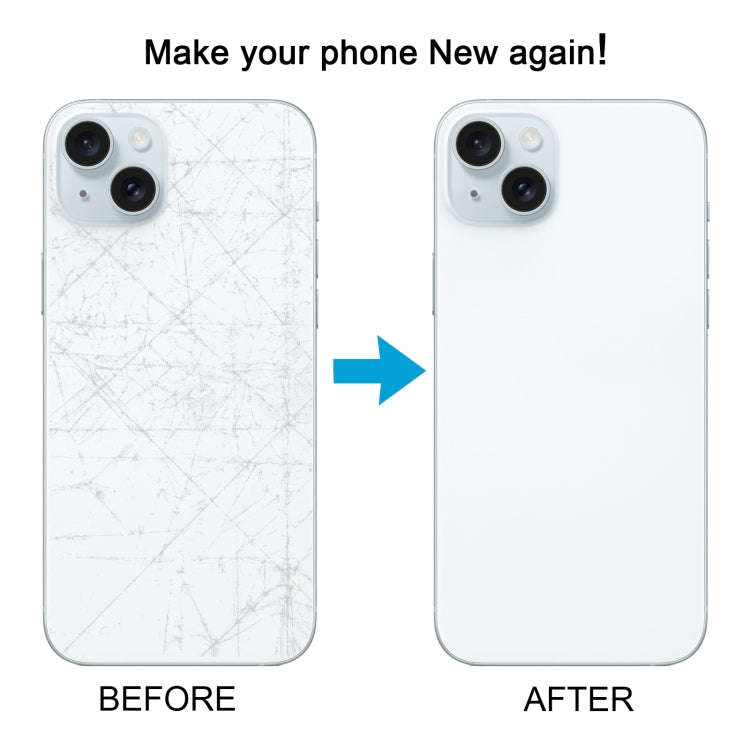 For iPhone 15 Plus Battery Back Cover with Camera Lens Cover + MagSafe Magnet(Blue)