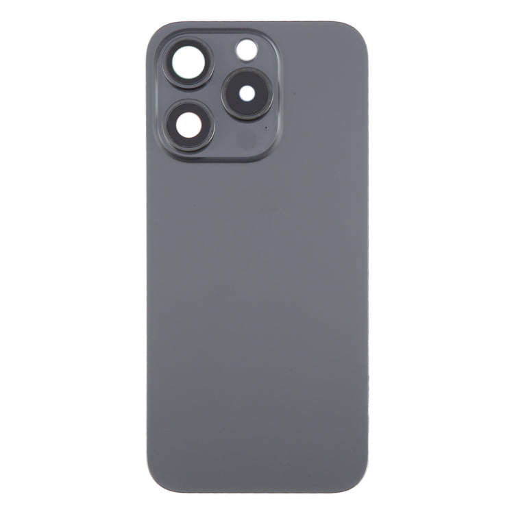 For iPhone 15 Pro Battery Back Cover with Camera Lens Cover + MagSafe Magnet(Black)