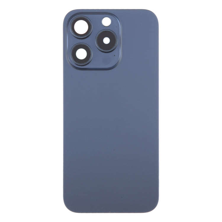 For iPhone 15 Pro Battery Back Cover with Camera Lens Cover + MagSafe Magnet(Blue)