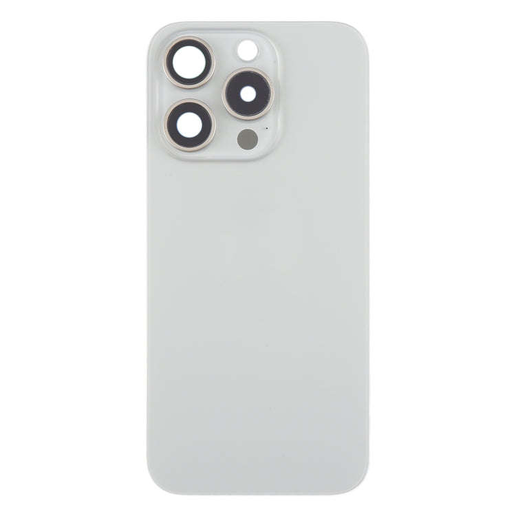 For iPhone 15 Pro Battery Back Cover with Camera Lens Cover + MagSafe Magnet(Titanium)