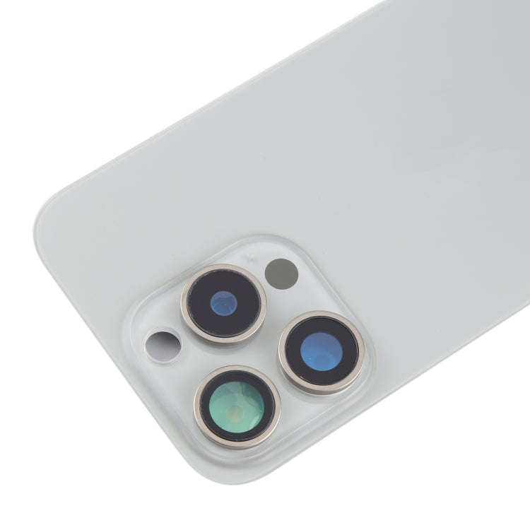 For iPhone 15 Pro Battery Back Cover with Camera Lens Cover + MagSafe Magnet(Titanium)