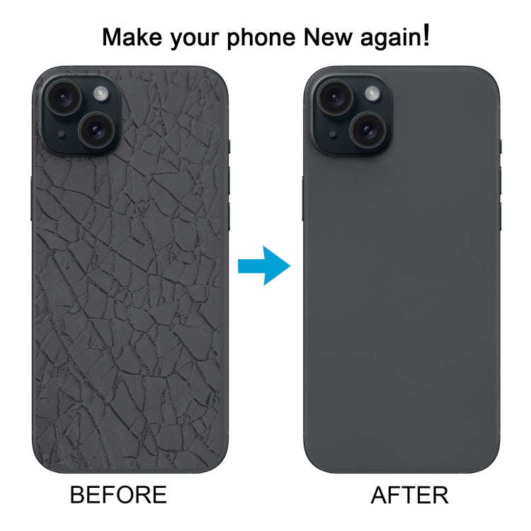 For iPhone 15 Plus Glass Battery Back Cover with Flash Bracket + Wireless Charging Module(Blue)