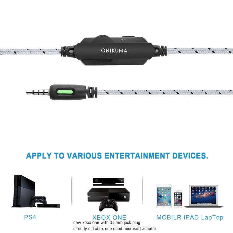ONIKUMA K1 Deep Bass Noise Canceling Gaming Headphone with Microphone, For PS4, Smartphone, Table...